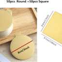 100pcs Mini Golden Cake Boards Round and Square Mousse Cupcake Base Paper Plates Dessert Board Circle Base for Cake DIY, Baking Dessert Party Wedding Birthday