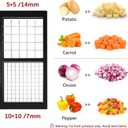 Vegetable Chopper, Onion Chopper Dicer, Mandoline Slicer, Food Chopper with Container, Vegetable Cutter for Salad Potato Carrot Garlic2 Blades, Black