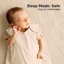 2-Pack Organic Baby Sleep Sacks, 100% Cotton - Soft & Breathable 0.5TOG Baby Wearable Blanket, Toddler Sleeping Sack 0-6 Months, Easy to Wear Transitional Swaddles for Newborns (Ecru, S) (Beige)