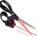 2 x Professional Laser Guided Sewing Scissors for Home Craft Wrapping Gift Fabric Sewing Cut Straight Fast for Fabric Paper Crafts | Upgraded Ergonomic Handle