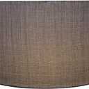 Aspen Creative 58327B UNO Construction Transitional Hardback Drum (Cylinder) Shape Lamp Shade in Grey & Black, 17" Top x 17" Bottom x 10" Height