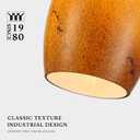 Pendant Lighting, Modern Handblown Amber Color Glass, Oval Art Shade Hanging Light, Oil Rubbed Bronze Finish for Kitchen, Dining Room, Foyer Decor 4.7" Shade (1 Pack)
