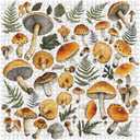 Vintage Mushroom Puzzle 1000 Pieces, PICKFORU Retro Plant Puzzles for Adults Leaves, Hard Unique Nature Art Theme as Home Decor