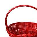 Woven Oval Basket- red