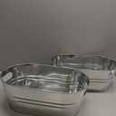 2 Pack 4 Gallon Galvanized Tub Ice Buckets for Parties Portable Beverage Tub Champagne Bucket Metal Ice Buckets for Cocktail Bar with Ice Scoop