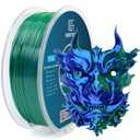 Geeetech 3D Printer Silk PLA Dual Color Filament,Metal-Like Shiny Silk Filament 1.75mm 1kg (2.2lbs) Spool,Dimensional Accuracy +/- 0.03 mm,Silk Blue Green (1kg Dual Color Blue-Green)