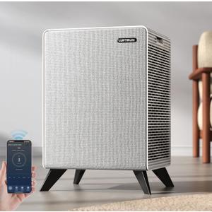 Air Purifiers for Home Large Room Up to 2250 ft with Smart WIFI - Remove 99% of Smoke Allergies Pet Dander Odor - Dual 3-Stage Filter of Washable and True HEPA Filter with AQI