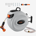 VEVOR Retractable Hose Reel Water Hose Reel 115'x1/2" 180° Swivel Wall-Mounted | VEVOR US