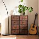 Sweetcrispy Dresser for Bedroom with 8 Drawers, Large Storage Tower | Fabric Chest of Drawers with Metal Frame Wooden Top for Closet, Living Room, Entryway, Tank