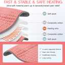 Heating Pad for Period Cramps, Heating Pad for Back/Neck/Shoulder Muscle Pain, 6 Heating & 4 Timer Setting, Auto Shut Off, Moist Heat & Machine Washable, Pink Birthday Christmas Gifts for Women Mom