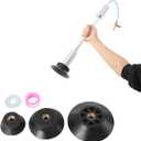 3PCS Pneumatic Dent Suction Puller Air Suction Vacuum Slide Hammer with 3 Suction Cups 3.2” 4.7” 5.9”, Auto Body Suction Cup Hand Tools Kit