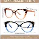 Reading Glasses for Women Blue Light Blocking Cat Eye Computer Readers Stylish Eyeglasses Spring Hinge, 1.75
