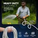 TITAN Garden Hose 100FT - 304 Stainless Steel Metal Water Hose, Flexible, Kink-Free, Lightweight, Durable, Crush Resistant Fittings, Easy to Coil, 500 PSI