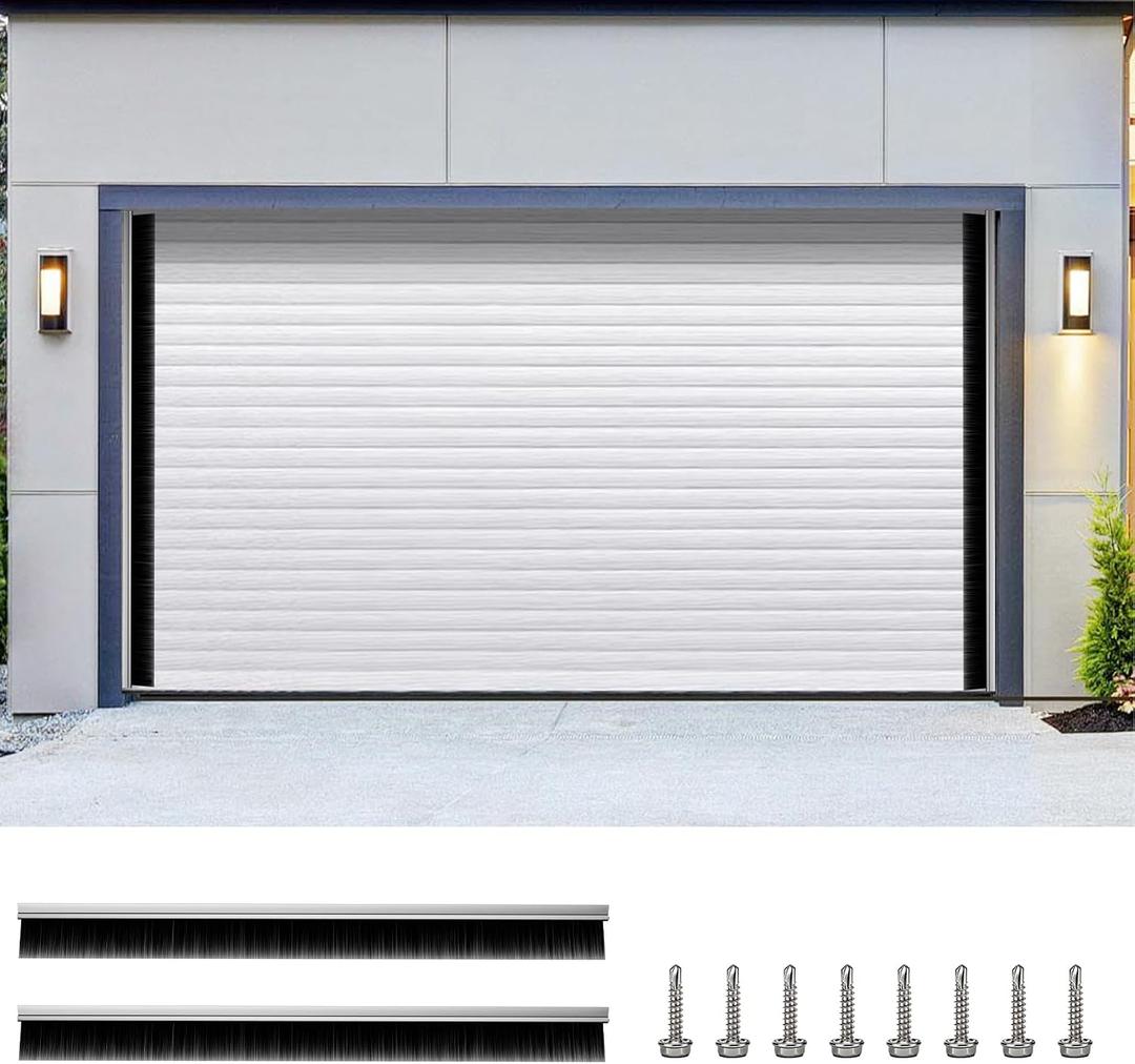 Garage Door Brush Seal for Side,3" Brush Seal for 8x8ft Roll Up Doors
