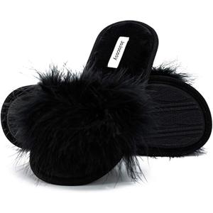 Extreme Plush Lady’s Sexy Slip-on Comfortable Slippers Women’s Fluffy Indoor Open-toe Scuff
7-8