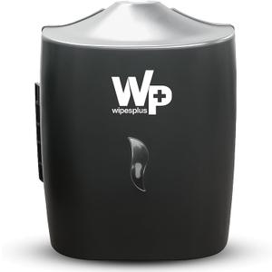 WIPESPLUS Wall Mounted Wipe Dispenser, Wet Wipes Holder, for WipesPlus Refill Bags with Lock for Supermarkets, Retail, and Business, Plastic, 13.5 Inches, Black