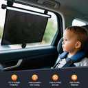 2 x XCBYT Car Window Shades for Baby, Retractable Car Window Shade for Baby, Side Window Sun Shade UV Glare and Heat Protaction (15.7"x18.5") (CL-SS-HB)
