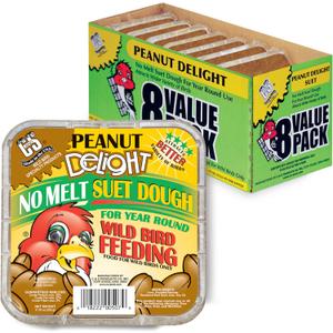C&S Peanut Delight No Melt Suet Dough 11.75 Ounces, 8 Pack