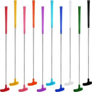 Wettarn 10 Pcs Golf Putters Bulk Two Way Putter Mini Golf Putter for Men Women Right or Left Handed Golfers Junior Golf Putter for Adults(Colorful), 35"