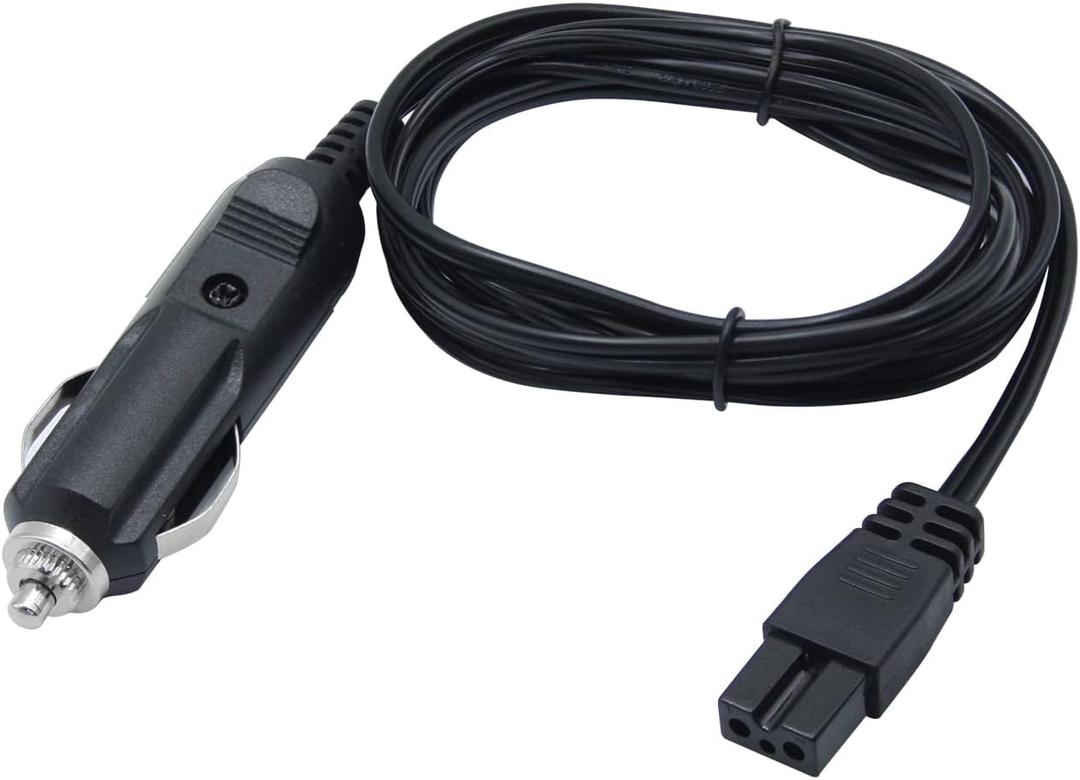 12V Car Cooler Plug Power Cable,Mini Fridge Cool Replacement Power Extension Cable,Car Cooler 2 Pin Lead Wire Plug (1.8M)
