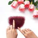 Fake Private Hair, Invisible Realistic Bikini Body Hair, Handmade full Lace Fake chest hair mustache for Men and Women (Wine Red)