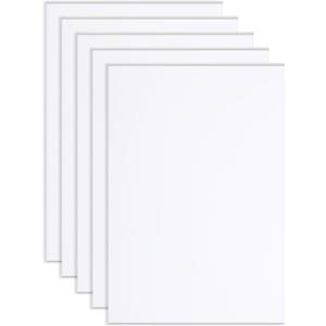 5 PCS White Foam Boards, 11 Inch Poster Foams Boards Sheets Thickness White Foams Core Backing Board Rectangle Foam PVC Sheet Double Sided Core Board Sign for Art Crafts, Presentation, WeddingFoam