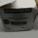 8.6" and 6.3" Disposable Chanukah Hanukkah Glitter Plastic Dinner Plates White/Gold 80pc/40pcs Each Size