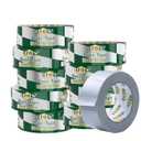 10 Pack Duct Tape Heavy Duty Waterproof, Sliver Duct Tape Bulk 1.88 Inch X 90 Ft, Strong Adhesive for Indoor Outdoor Tear by Hand (Silver)