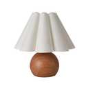 KUNJOULAM Cute Small Table Lamp, Modern Bedside Nightstand Lamp with Beige Lampshade, Metal Base for Bedroom Home Office Decor (Without Buld