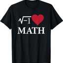 I Love Heart Math Funny T-Shirt T-Shirt XL
