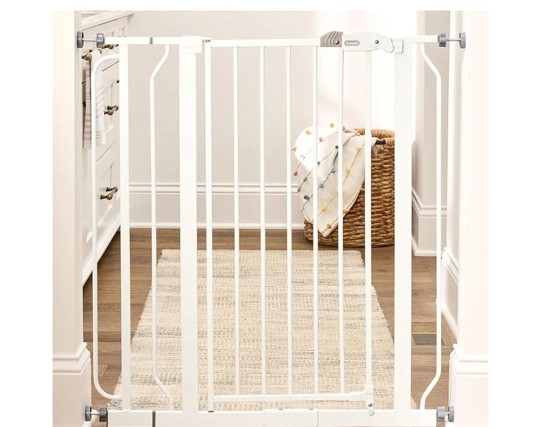 Fits Openings 29"-36.5" Wide, Pressure Mounted with Door, For Babies, Toddlers & Pets, White
