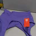 THE GYM PEOPLE Women's' Sports Bra Longline Wirefree Padded with Medium Support (Large, Bright Purple)