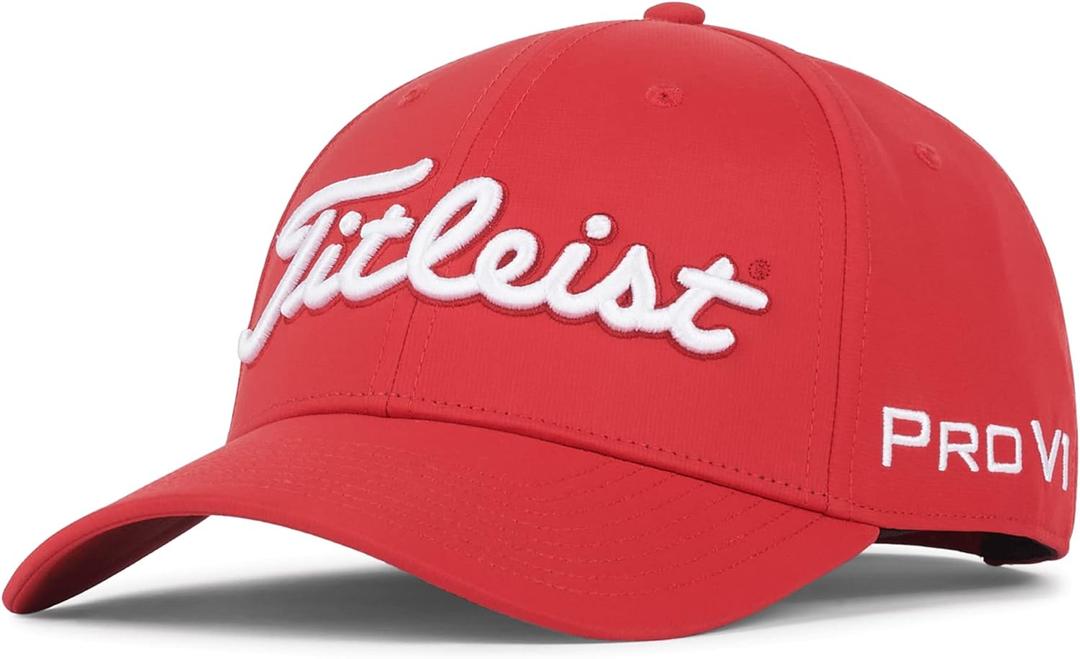 Titleist Golf Tour Performance Hat (One Size, Red/White)