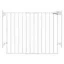 Babelio Baby Gate for Stairs, Kitchen & Doorways, No Bottom Bar| Easy Install| One-Handed Operation| Auto-Close| Hardware Mount Safety Dog Gate (White, 27-45" W, 28" H)