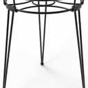 Midcentury Modern Metal Potted Plant Stand 18.7 inches Tall Flower Pot Holder Large Rustproof Iron Garden Container Heavy Duty Rack for Planter,Black (18.7 inches Tall Black)