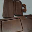 TESLYAR Wood Phone Docking Station for Men - Desk or Nightstand Organizer - Birthday Gifts for Husband, Dad - Anniversary Idea from Wife - Key Holder, Stand Wallet, Watch & Essentials (Bourbon Brown)