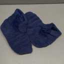 REVIX Microwavable Booties for Cold Feet Moist Heat Therapy, Heated Slippers Women & Men for Soothing Cold Foot, Microwavable Foot Warmers, Non-Slip Sole & Adjustable Fit, Navy S