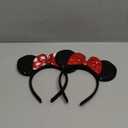 2 Pcs Red Mouse Ears Sequin Headbands,Shiny Bows Headbands, A Perfect Addition to Your Trip Essentials Accessories for Women Grils Princess Decoration Costume Cosplay