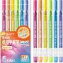 Glitter Gel Pens, 6 Pack Glitter Pens For Adults Coloring Books, 1.0mm Point Colored Pens, Large Capacity Ink Pens for Coloring, Writing, Drawing, Journaling, Note Taking, Office, Home