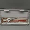 Astercook Knife Set, 13 Pieces Kitchen Knives Set with Healthy Anti-Rust Coating, Dishwasher Safe, Stainless Steel Chef Knife Sets with 6 Blade Guards, Perfect Holiday Gifts for Kitchen (Large, Cream)