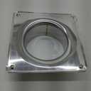 Vent Systems 8" Inch Stainless Steel Chimney Top Plate  Heavy-Duty Square to Round Roof Flue Base Mount with Collar  Weather-Resistant Steel Cap Cover Flange for Fireplace, Stove and Furnace