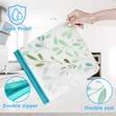 24 Pack Dishwasher Safe Reusable Bags Silicone, Leakproof Reusable Freezer Bags for Food Storage, Home Organization, Travel & Make-up, BPA-Free for Salad and Fruit