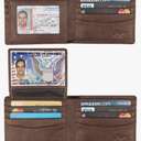 Wallet for Men-Genuine Leather RFID Blocking Bifold Stylish Wallet With 2 ID Window