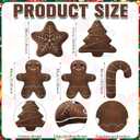 Beeveer 5 Pcs Brown Christmas Throw Pillows Gingerbread Christmas Tree Snowflake Peppermint Shaped Pillows Stuffed Decoration for Home Xmas Winter Holiday Bed Sofa Couch Party