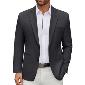 COOFANDY Men's Casual Blazer Regular Fit Lightweight Two Button Sport Coat Suit Jacket (Gray, XXXL)