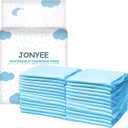 Basics Dog and Puppy Pee Pads with 4-Layer Leak-Proof and Quick-Dry Design for Potty Training, 13 x 17 Ultra Absorbent Disposable Changing Pads for Small Pets -Blue(50 Count)