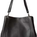 Calvin Klein Reyna Novelty Triple Compartment Shoulder Bag (One Size, Black/Silver Combo)