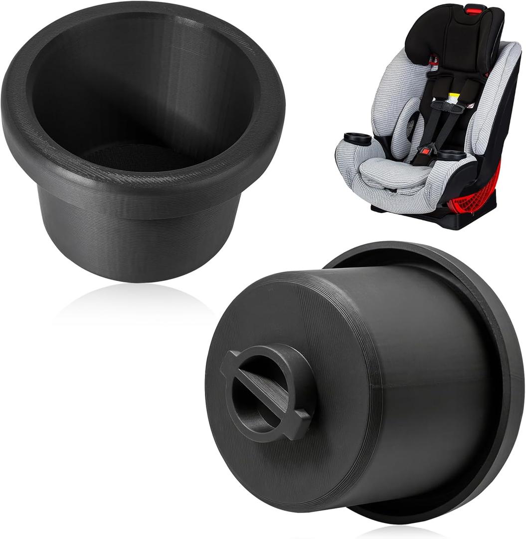 2 Pcs Cup Holder Replacements Compatible with Britax One4Life Car Seats, Single Cup Holder for Child Car Seats, Dishwasher Safe, Easy Snap Installation Durable (Black)