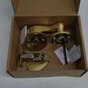 Design House Springdale Passage Hall Closet Interior Door Lever Handle Lockset, Non-Locking Handle Hardware, Satin Gold, 6.375 in x 1.94 in x 2.625 in, Item 728899