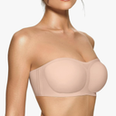 OEAK Womens Strapless Bras Push Up Bandeau Bra Non Slip Wireless Supportive Padded Bras Seamless Comfortable Tube Bra M